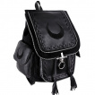 Sac à dos gothique à lune noire renversée et lanières - Restyle