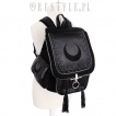 Sac à dos gothique à lune noire renversée et lanières - Restyle