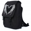 Sac  dos gothique  mains squelette formant un coeur 