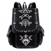 Sac à dos gothique runes lunaires blanches - Restyle