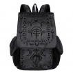 Sac à dos gothique runes lunaires noires - Restyle