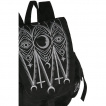 Sac à dos gothique suédine à symboles mystiques - Restyle