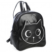 Sac  dos noir  tte de chat mignon 