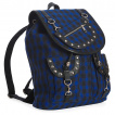 Sac  dos rock tartan bleu  rivets - Banned