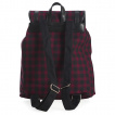 Sac  dos rock tartan rouge bordeaux  rivets - Banned