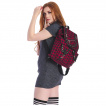 Sac  dos rock tartan rouge et noir  rivets - Banned