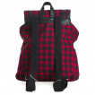 Sac à dos rock tartan rouge et noir à rivets - Banned