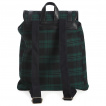 Sac à dos rock tartan vert à rivets - Banned