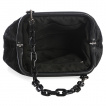 Sac en velours noir  motif chandeliers anciens  bandoulire chaine - BANNED