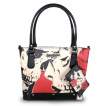 Sac à main bandoulière + Porte-monnaie à cranes et rose