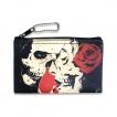 Sac à main bandoulière + Porte-monnaie à cranes et rose