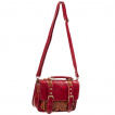 Sac à main Banned rouge et marron style cartable modèle
