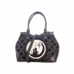 Sac à main à chat sur croissant de lune - Noir et blanc - Banned