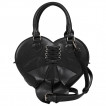 Sac à main coeur gothique glamour noir à ailes de chauve-souris - Banned