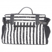 Sac à main coton à rayures blanches et noires aspect usé - Banned