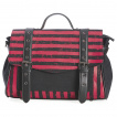 Sac à main coton à rayures rouges et noires aspect usé - Banned