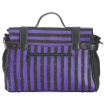 Sac  main coton  rayures violettes et noires aspect us - Banned