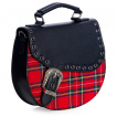 Sac à main coupe ancienne à tartan rouge - Banned