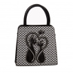 Sac  main  couple de chats noirs amoureux - Banned