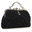 Sac à main couvert de perles noires modèle AGNES 20'S - Banned