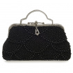 Sac à main couvert de perles noires modèle AGNES 20'S - Banned