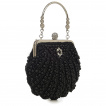 Sac à main couvert de perles noires modèle ELEANOR 20'S - Banned