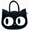 Sac  main gothique Banned tte de chat noir