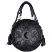 Sac à main gothique rond HENNA BLACK ROUND BAG - Restyle