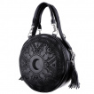 Sac à main gothique rond HENNA BLACK ROUND BAG - Restyle