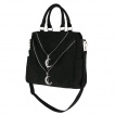 Sac  main gothique sudine DOUBLE ZIPPED MOON - Restyle