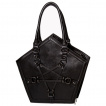 Sac  main hxagonal similicuir noir  pentacle - Banned