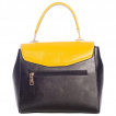 Sac  main jaune et noir  fleur 