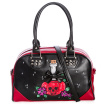 Sac  main  motif bouteille de poison et fleurs - Banned