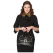 Sac à main noir bordures blanches rétro-vintage - BANNED