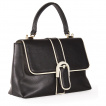 Sac à main noir bordures blanches rétro-vintage - BANNED