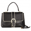 Sac à main noir bordures blanches rétro-vintage - BANNED