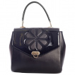 Sac  main noir  fleur 