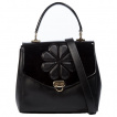 Sac  main noir  fleur 