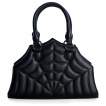 Sac  main noir gaufr style toile d'araigne - Banned