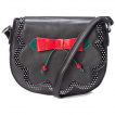 Sac à main noir rockabilly noeud et cerises