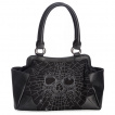 Sac  main noir  tte de mort faon toile d'araigne - Banned