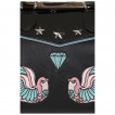 Sac à main à patchs hirondelles et diamant style tattoo - Banned