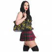 Sac à main punk-rock à tartan jaune et noir avec menottes - Banned