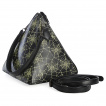 Sac  main pyramidal noir avec imprim toile d'araigne