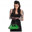 Sac à main rayé vert et noir à noeud papillon chauve-souris - Banned