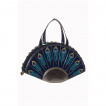 Sac à main rétro Banned bleu en forme de queud de paon