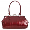 Sac  main rtro bordeaux  lignes en surpiqre MAGGIE MAY - Banned