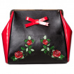 Sac  main rtro  roses rouges 