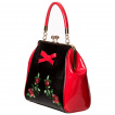 Sac  main rtro  roses rouges 