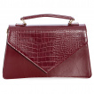 Sac à main rétro similicuir marron effet peau de crocodile - Banned